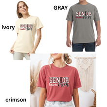 Load image into Gallery viewer, Senior baseball stitch lettering tee
